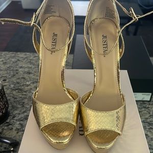 Gold Platform Heels